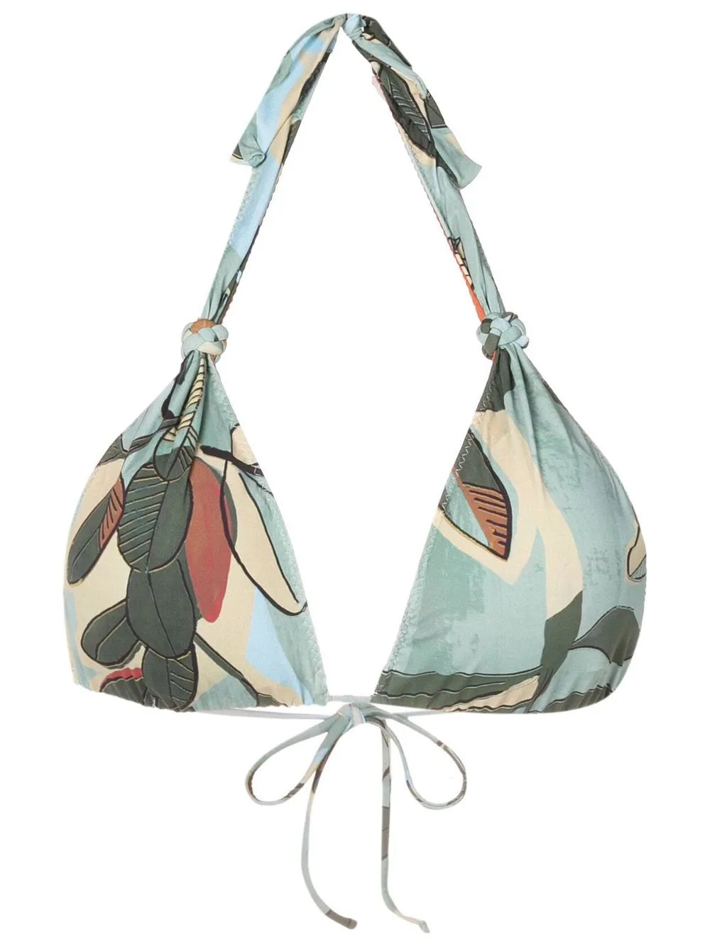 Floral Halter-Neck Bikini Top