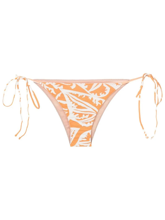 Aava Leaf-Print Bikini Bottoms