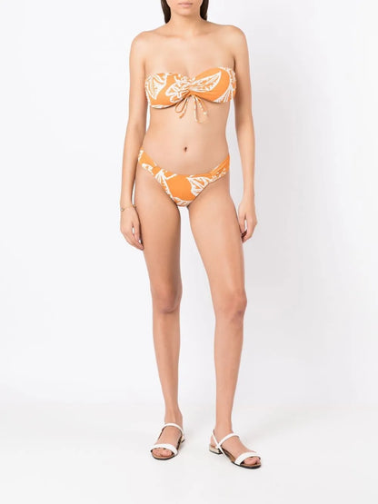 Leaf-Print Bikini-Bottoms