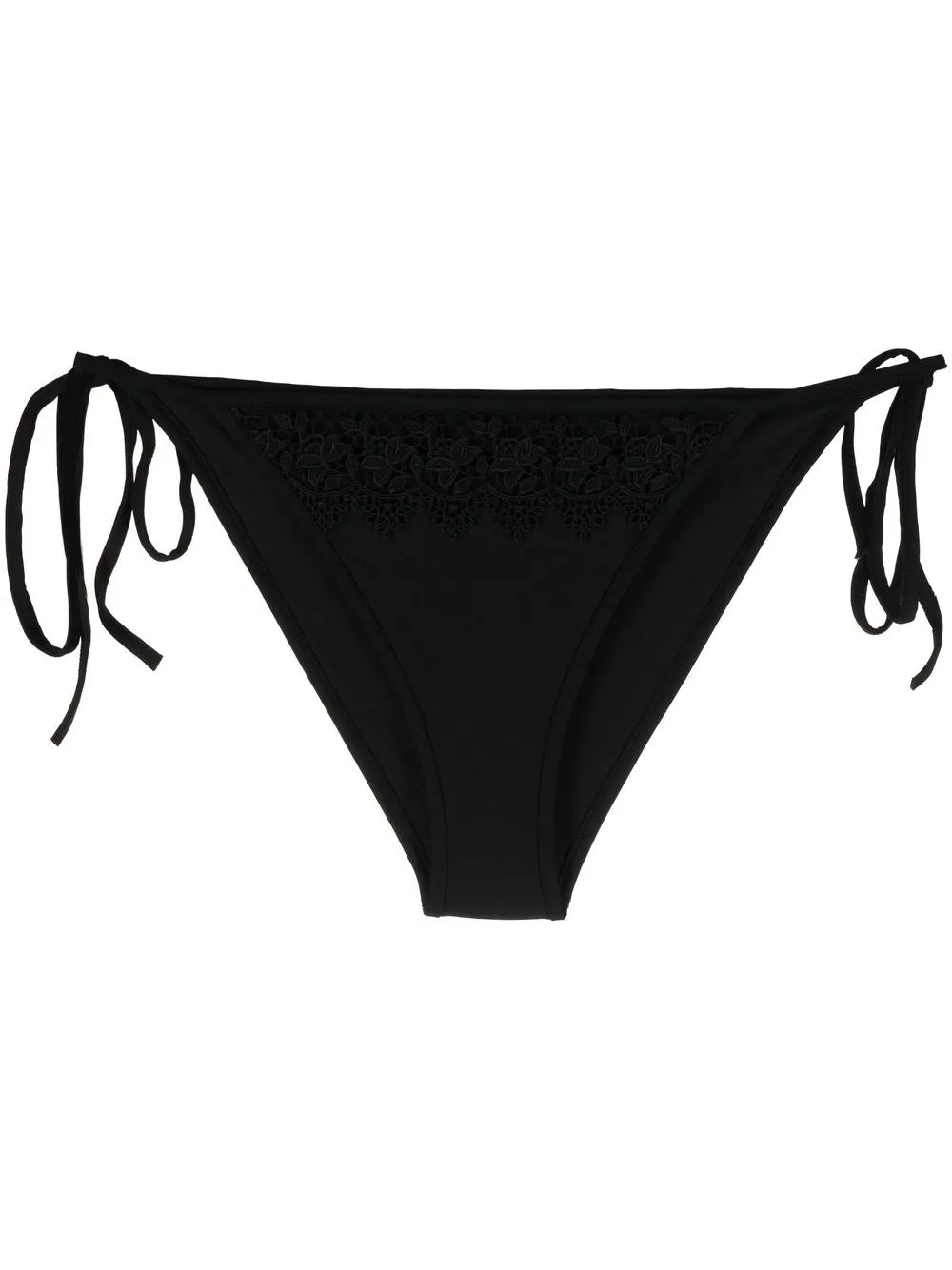 Crochet-Trim Bikini Bottoms