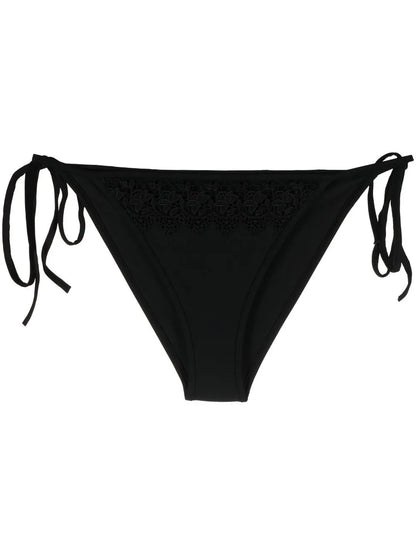 Crochet-Trim Bikini Bottoms