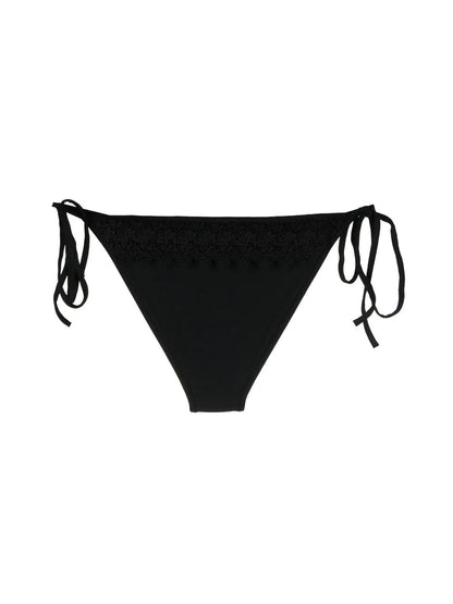 Crochet-Trim Bikini Bottoms