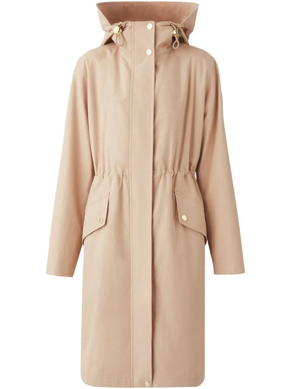 Hooded Gabardine Parka Coat