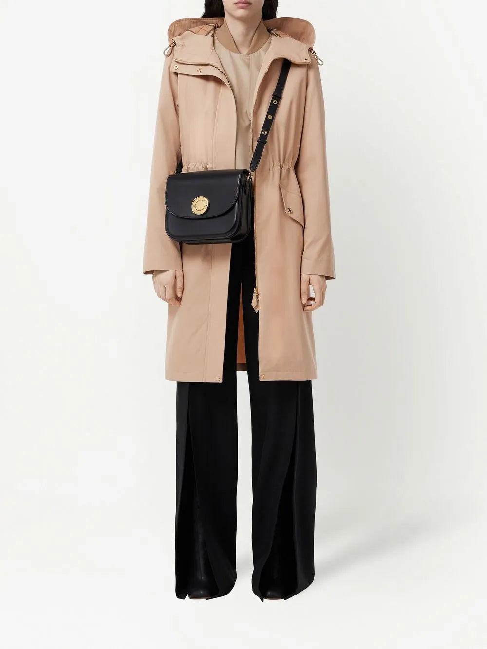 Hooded Gabardine Parka Coat