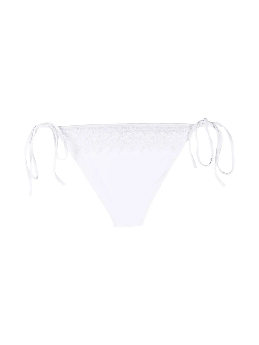 Crochet-Trim Bikini Bottoms