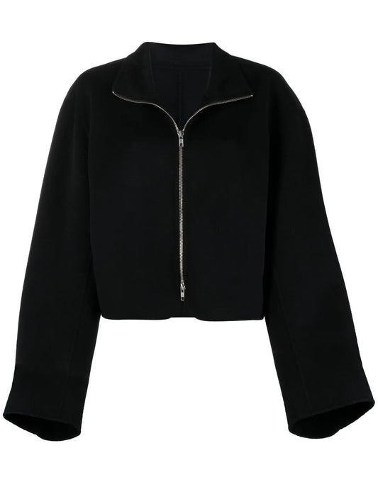 Wool-Cashmere Zip-Up Jacket