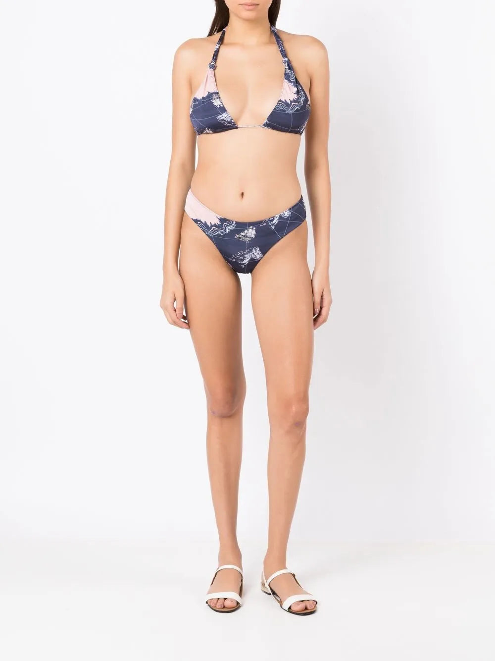 Niarchos Graphic-Print Bikini Bottoms