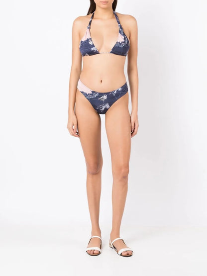 Niarchos Graphic-Print Bikini Bottoms