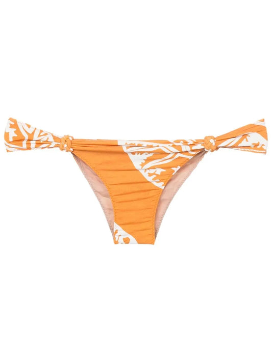 Graphic-Print Bikini Bottoms