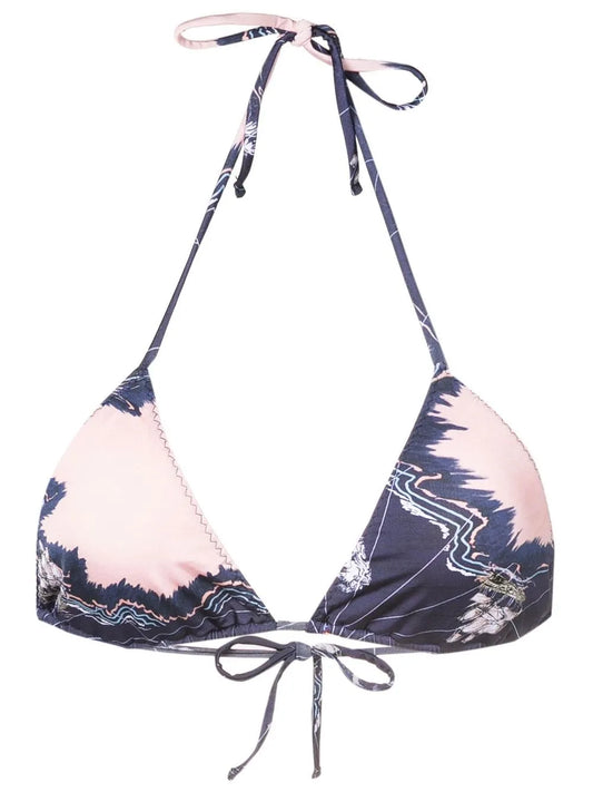 Abstract-Pattern Bikini-Top