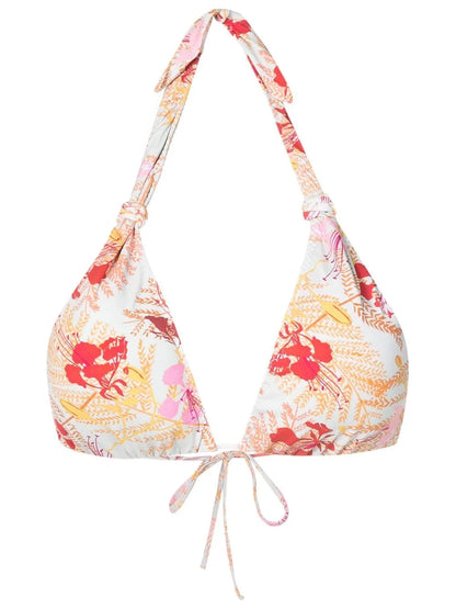 Braided Ring-Detail Floral-Print Bikini