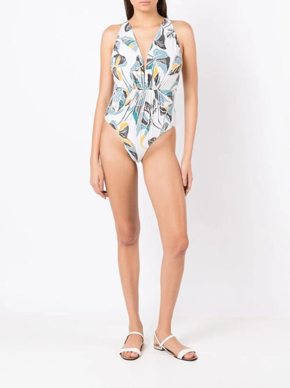 Maio Leaf-Print One-Piece