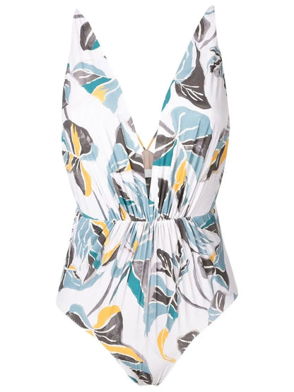 Maio Leaf-Print One-Piece