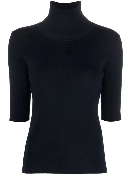 Roll-Neck Knitted Top
