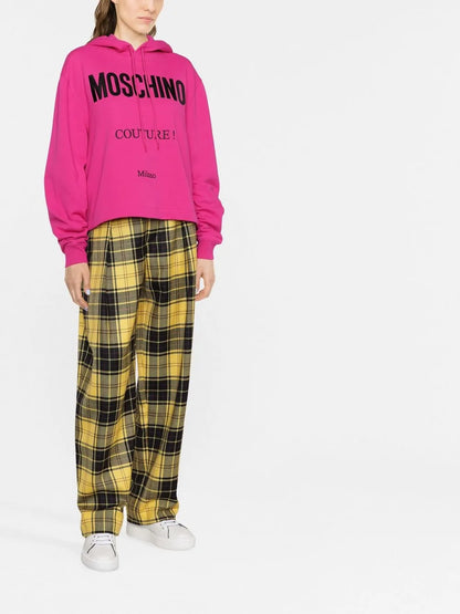 Logo-Print Cropped Hoodie