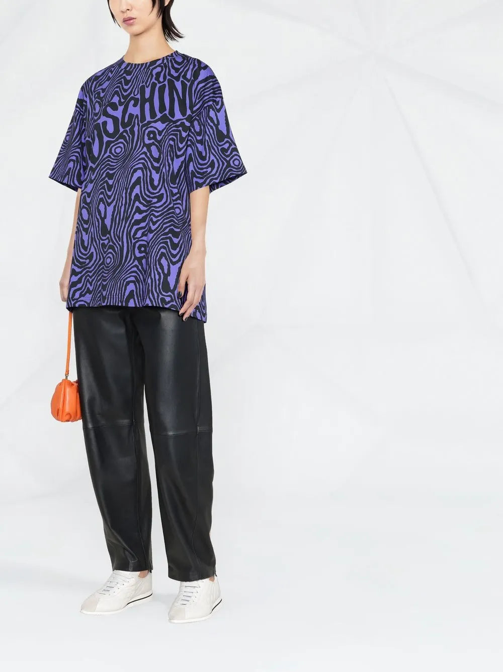 Zebra-Print Round-Neck T-Shirt