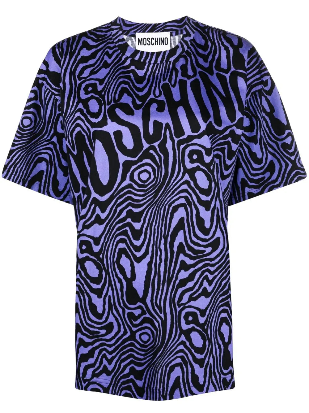 Zebra-Print Round-Neck T-Shirt