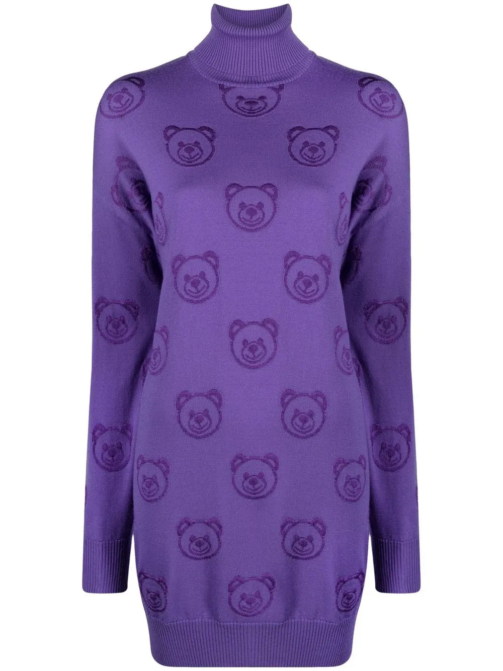 Teddy Bear Intarsia-Knit Mini Dress