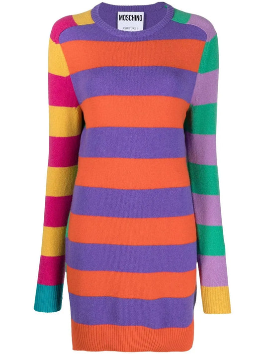 Striped Cashmere Jumper Dress