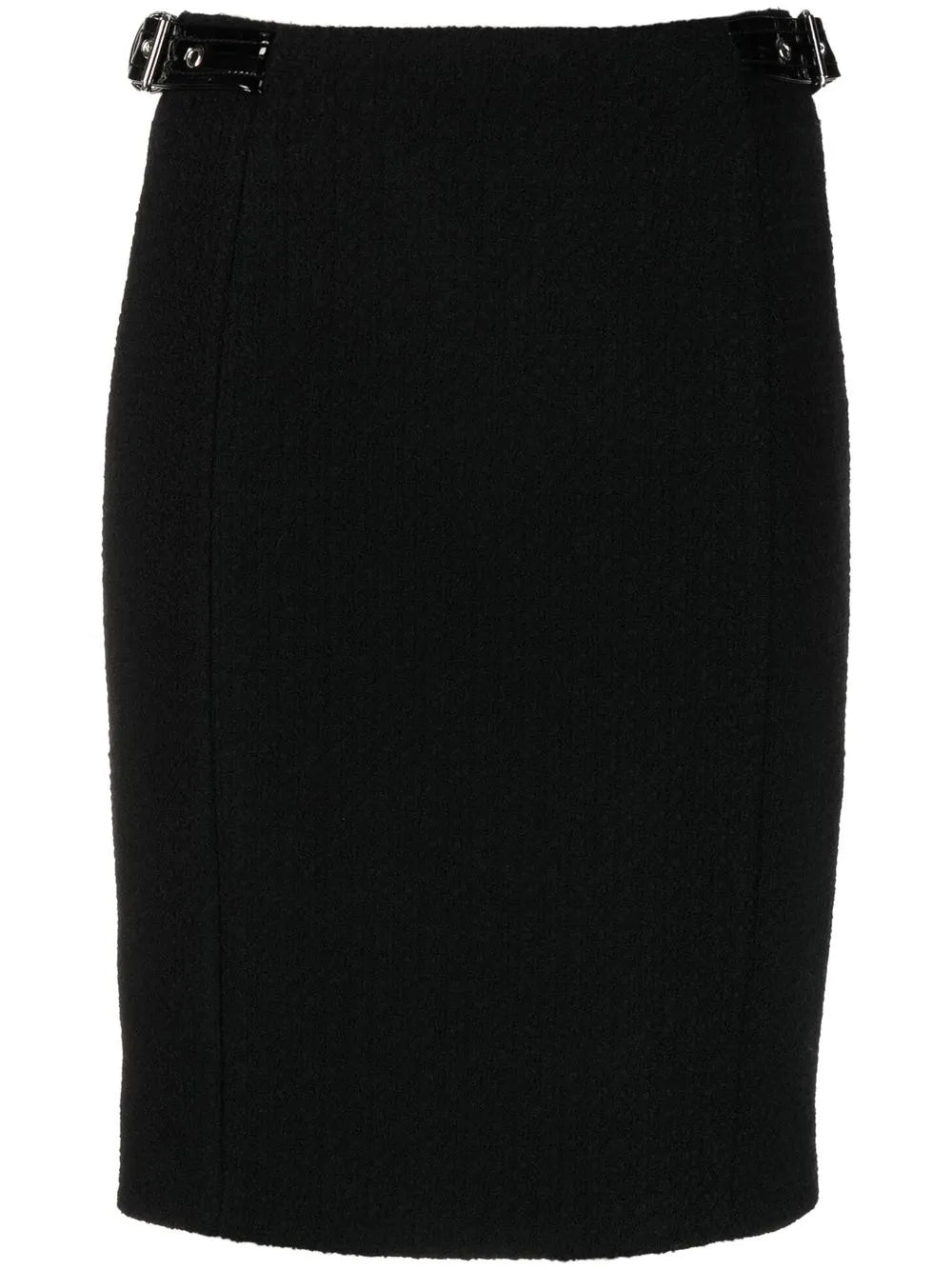 Strap-Detail Pencil Skirt