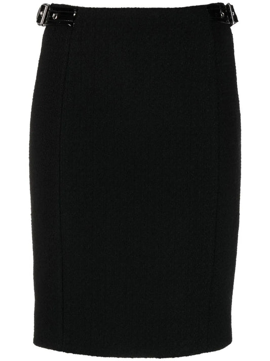 Strap-Detail Pencil Skirt