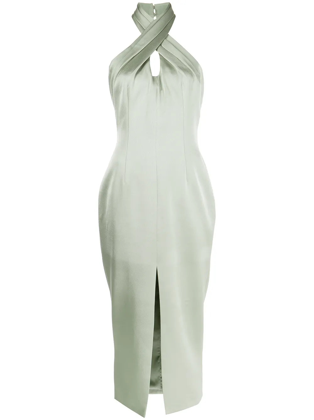 Slit-Detail Halterneck Dress