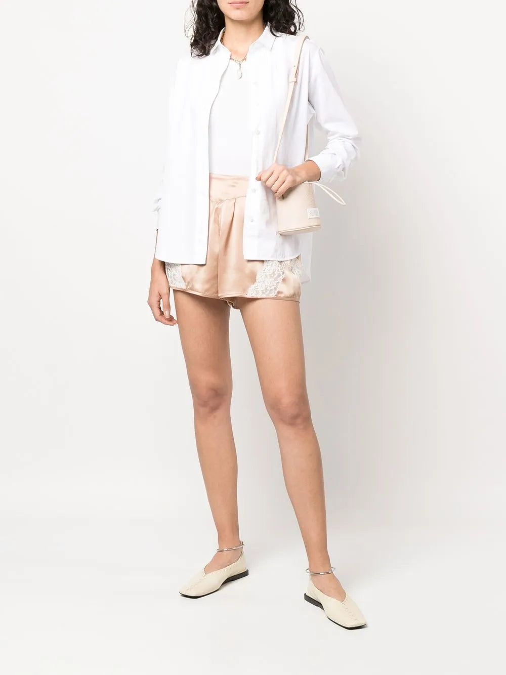 Lace-Panel Detail Shorts