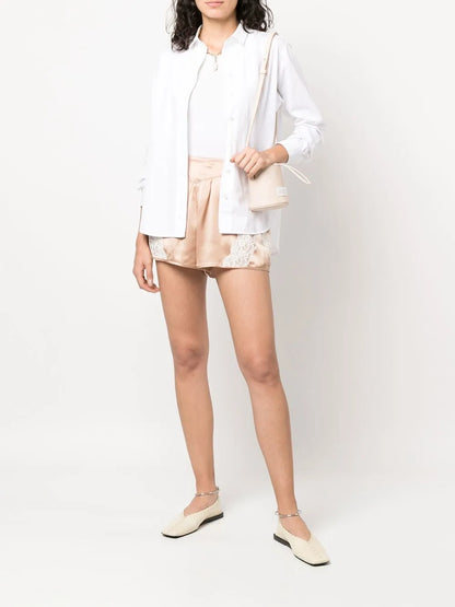 Lace-Panel Detail Shorts