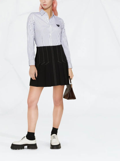 Heart Logo Striped Shirt