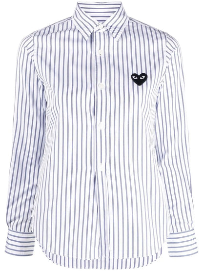 Heart Logo Striped Shirt