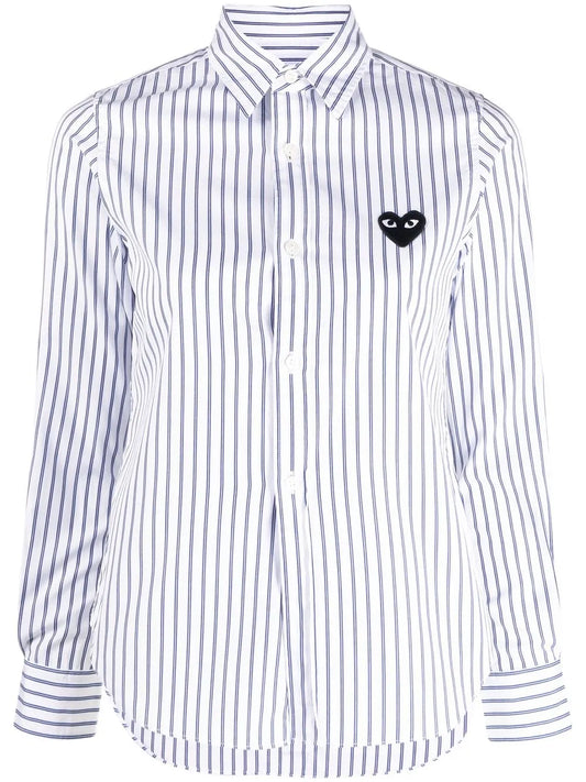 Heart Logo Striped Shirt