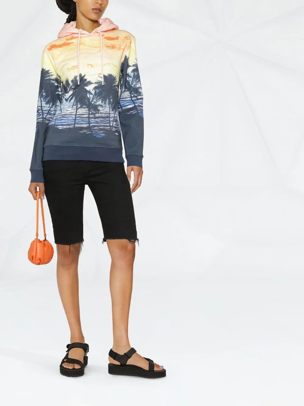 Sunset-Print Logo Hoodie