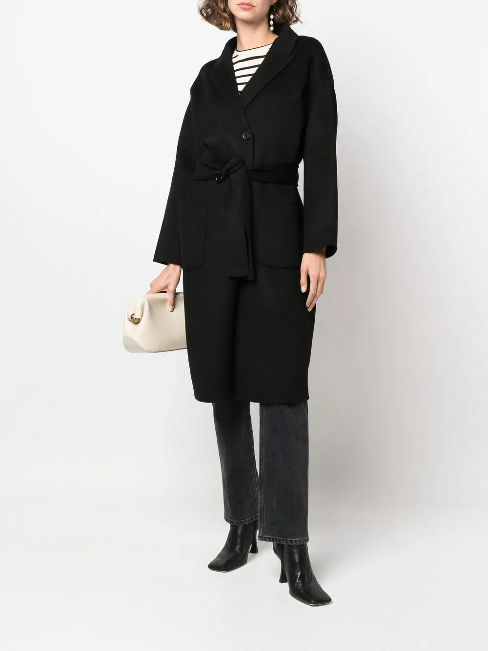 Belted Double-Breasted Coat
