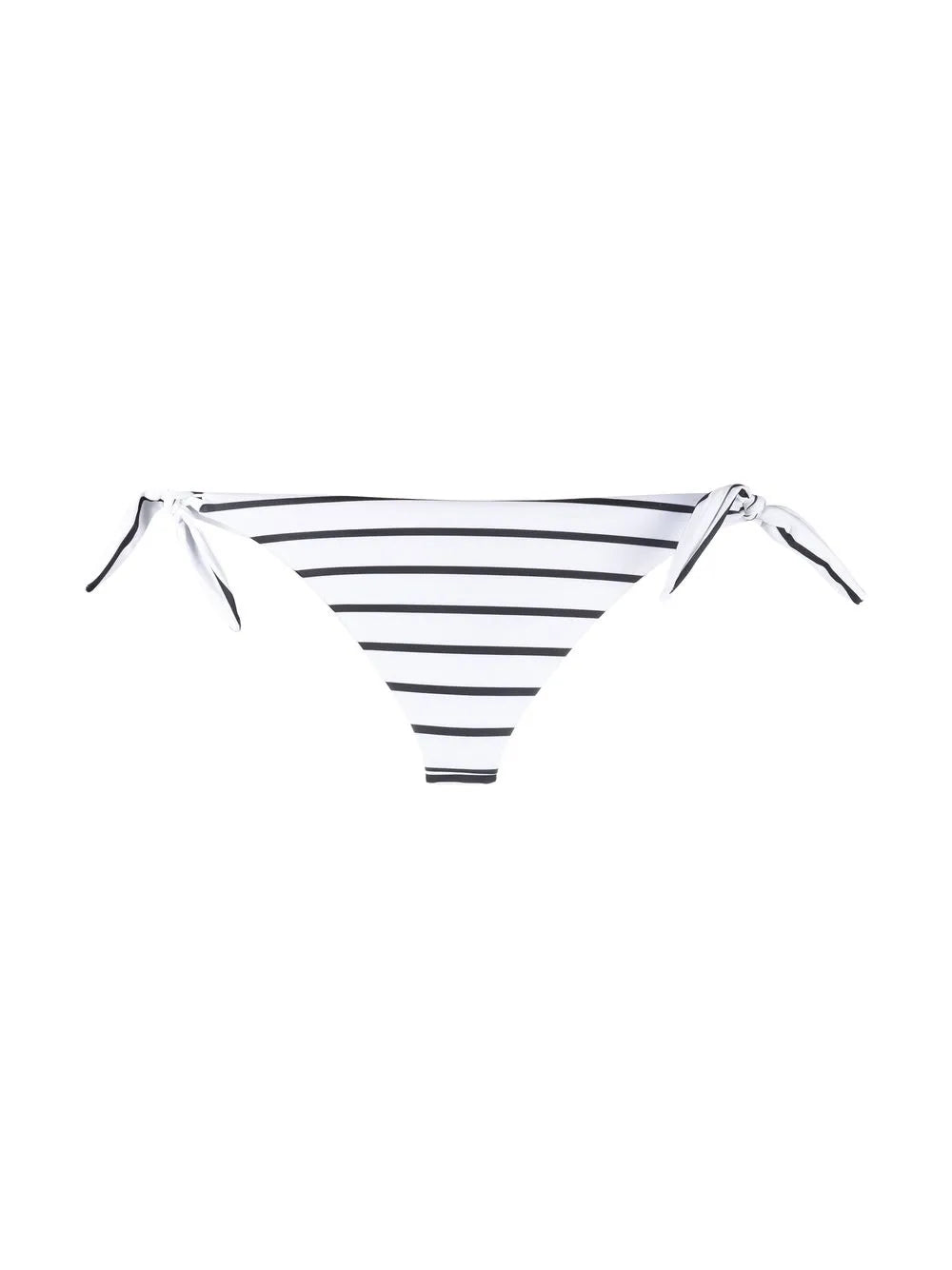 Striped Logo-Print Bikini Bottoms