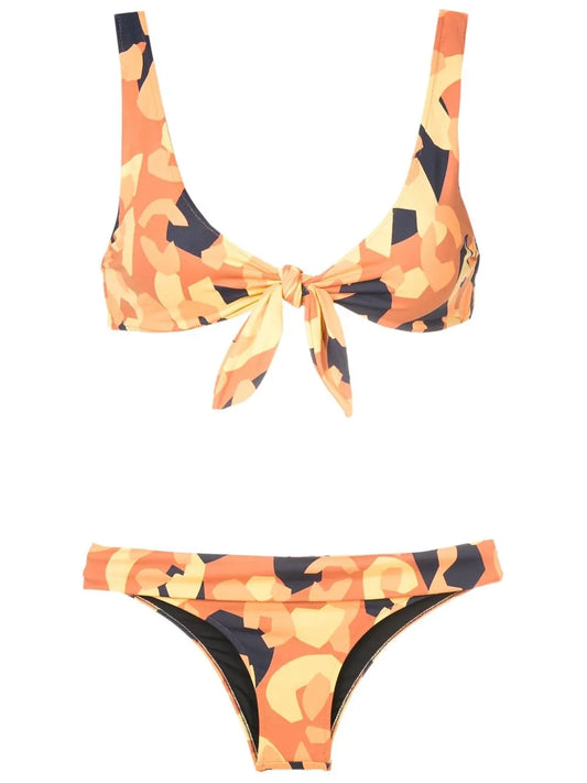 Ray Abstract Print Bikini