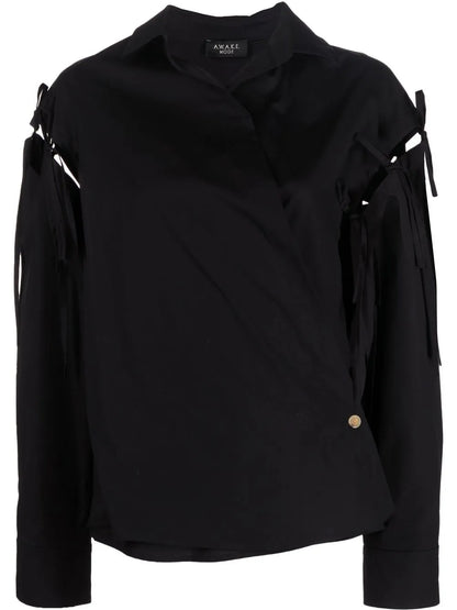 Fringed Cut-Out Shirt