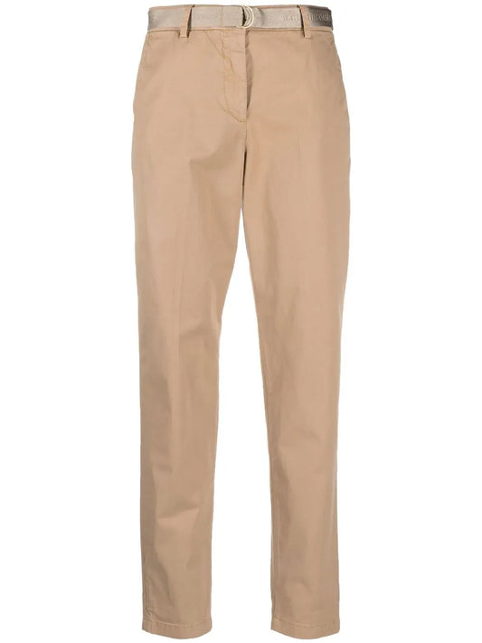 Belted High-Waist Trousers