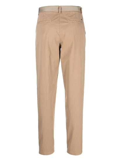 Belted High-Waist Trousers