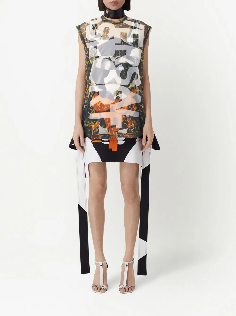 Sleeveless Slogan-Print Top