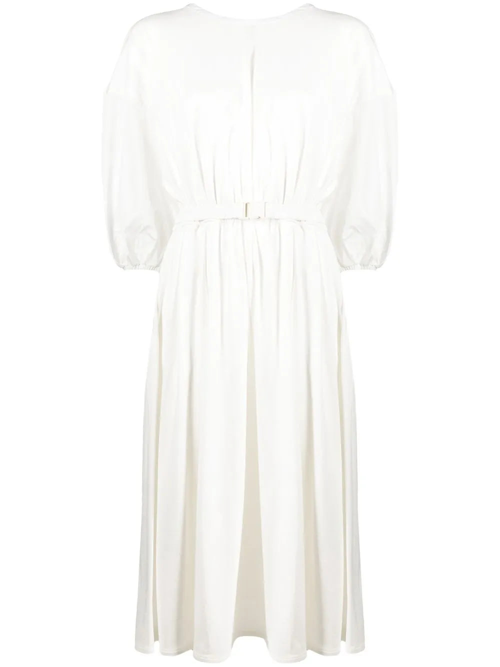 Belted Cotton Midi Dress