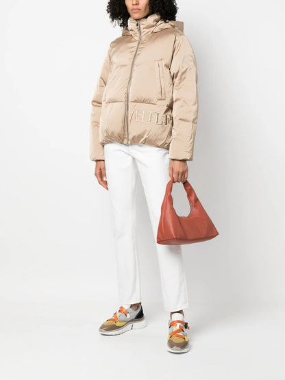 Logo-Embroidered Hooded Puffer Jacket