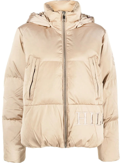 Logo-Embroidered Hooded Puffer Jacket