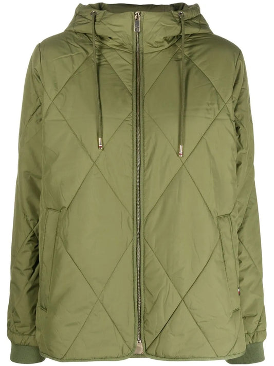 Drawstring-Hood Padded Jacket