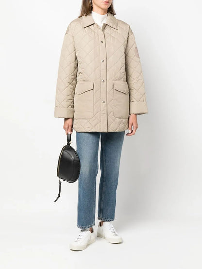 Button-Up Quilted Coat