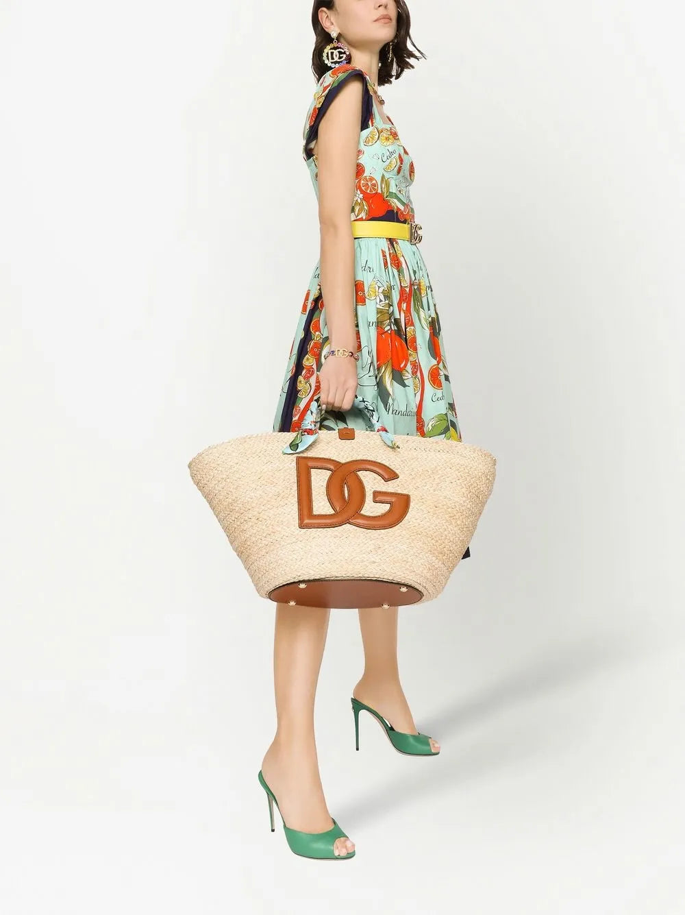 Fruit-Print A-Line Dress