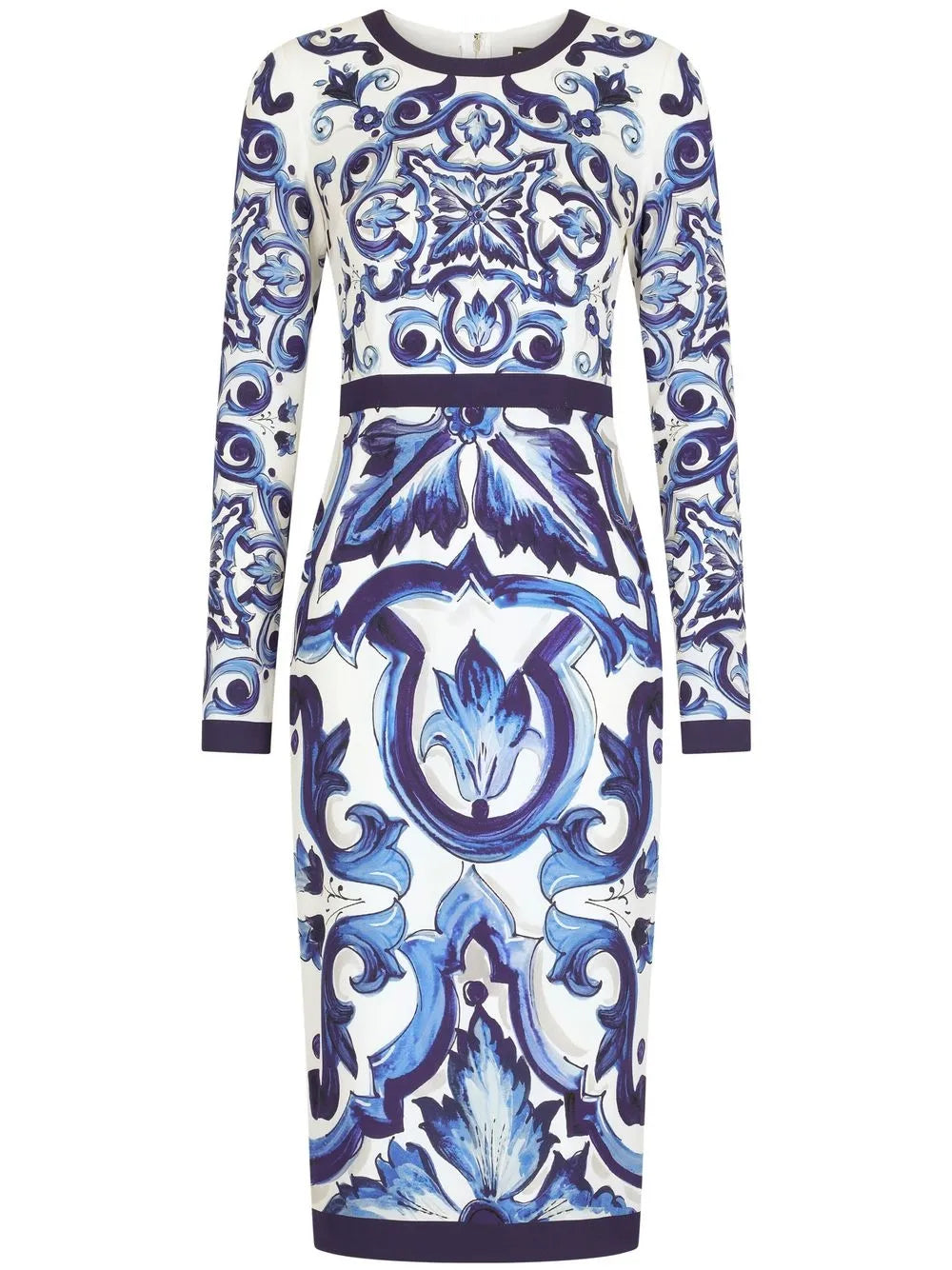 Majolica-Print Sheath Dress