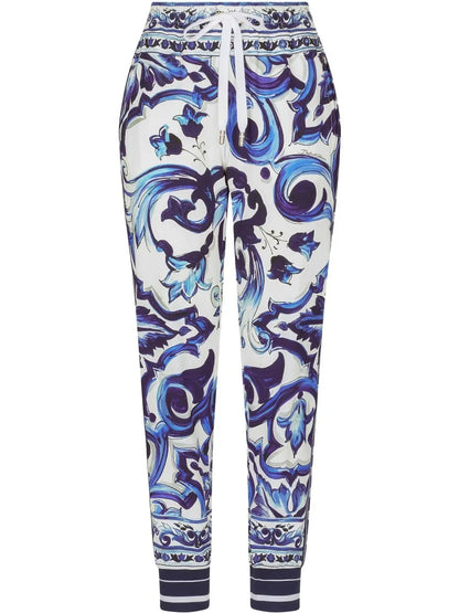 Majolica-Print Track Pants
