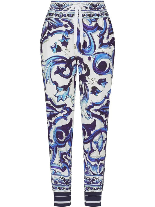 Majolica-Print Track Pants