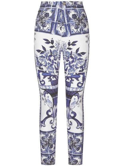 Grace Majolica-Print Skinny Jeans