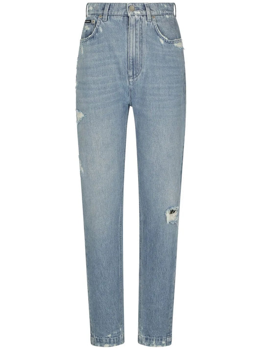 Mini-Ripped Detail Jeans